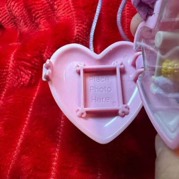 Polly Pocket Pink Heart Necklace - Picture 3 of 5